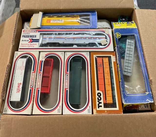 Assorted Box of Model Trains Life-Like Tyco AHM