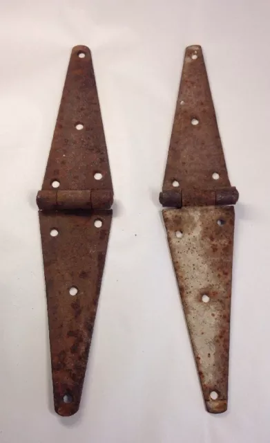 16" BARN DOOR Hinges, Strap Hinge, Gate Hinge, Rustic, Primitive, Hardware
