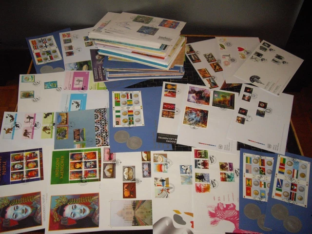 UNO Trio-FDCs, 1985 - 2002, 196 Ersttagsbriefe (#83674)