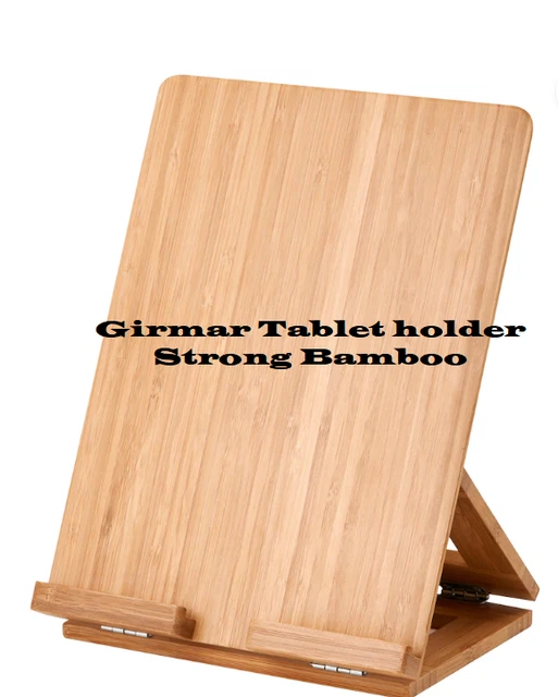 IKEA GRIMAR BAMBOO Tablets Holder Adjustable Wooden Holder Hinged 3