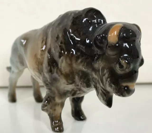 Hutschenreuther Porzellan Figur Bison Büffel Wisent BUFFALO PORCELAIN FIGURINE