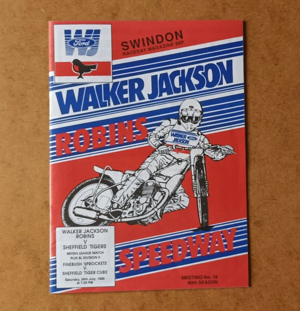 SWINDON V SHEFFIELD & SPROCKETS v TIGER CUBS 30th July 1988 British