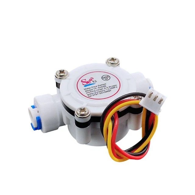 2 Points PE Pipe Water Flow Sensor Hall Flowmeter G 1/4" Fast Connection