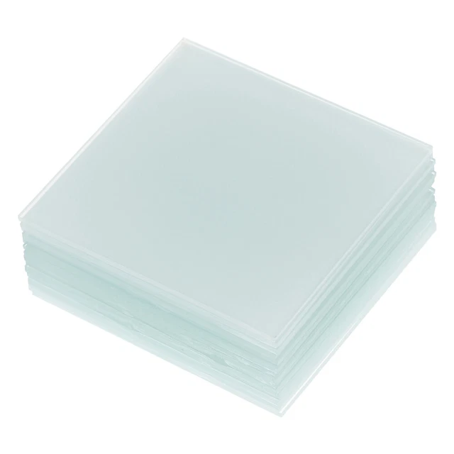 15 Pcs Frosted Glass Plate Clear Polycarbonate Panels Laboratory Sheet