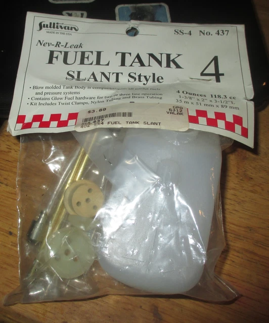Réservoir à Carburant Sullivan Nev-R-Leak SS-8 #439 - 8 Oz (236.5cc), Neuf NOS