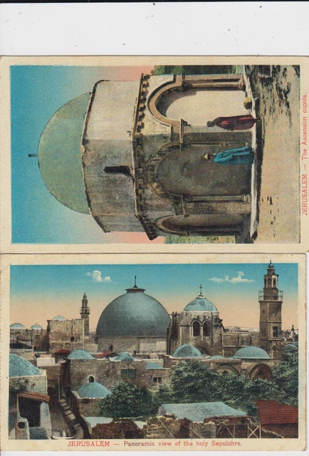 2 AK Jerusalem Israel - Teilanicht und Tempel um 1920