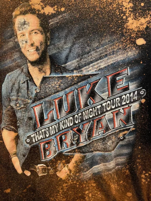 Luke Bryan That's My Kinda Night Tour Double Sided Graphic T Shirt Adult Size S