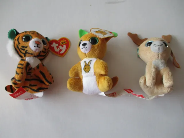Lot (3) Ty Teenie Beanie Boos With All Tags Free Shipping