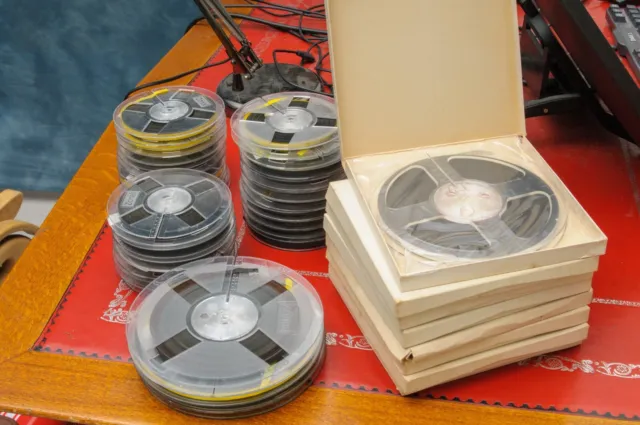 JOB LOT OF Used Magnetic Reel to Reel Tape & Spools 3” + 5” + 7” EMITAPE  Boxed £7.99 - PicClick UK