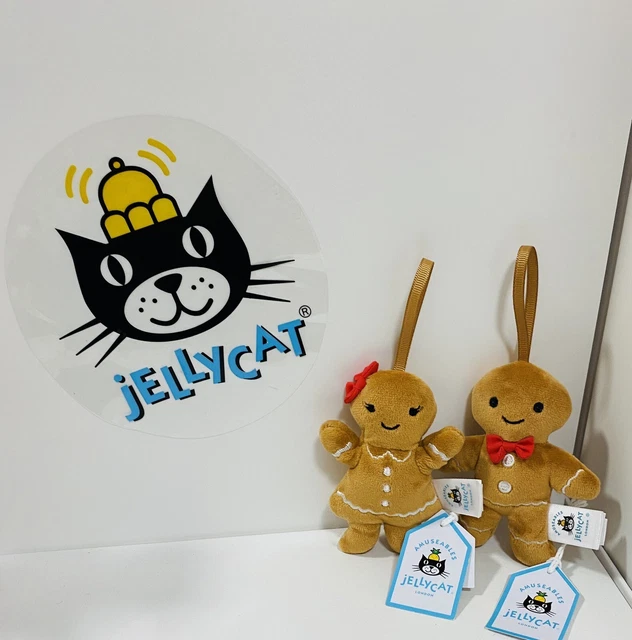JELLYCAT I AM Festive Folly Gingerbread Fred & Ruby. Brand New With
