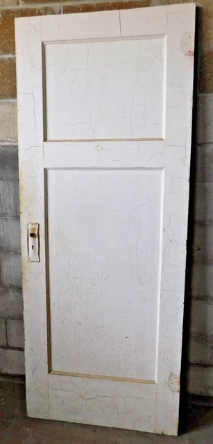 Antique Craftsman Style Two Panel Door - C. 1910 Fir Architectural Salvage 2