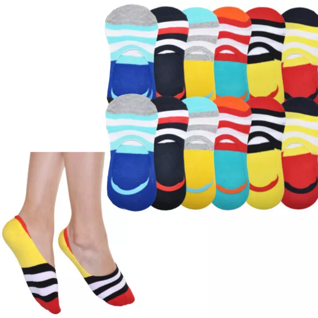 12 Pack Womens Low Cut No Show Ankle Socks White Black Neon Wholesale lot 9-11