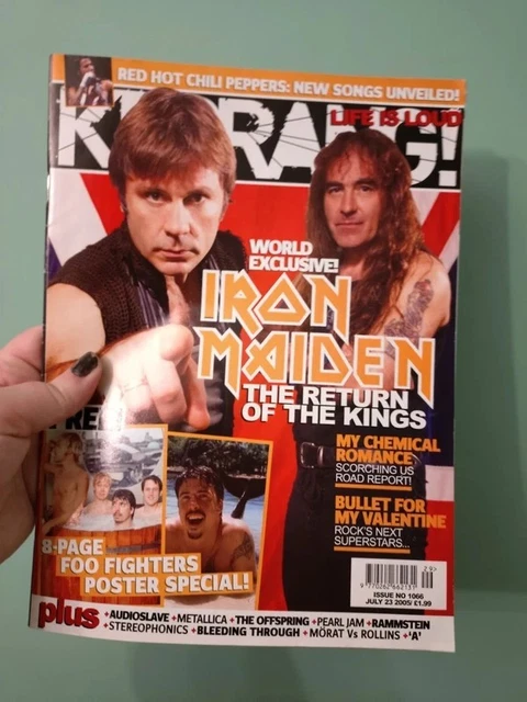 ISSUE NUMBER 1066 July 23rd 2005 Vintage Kerrang Magazine Iron