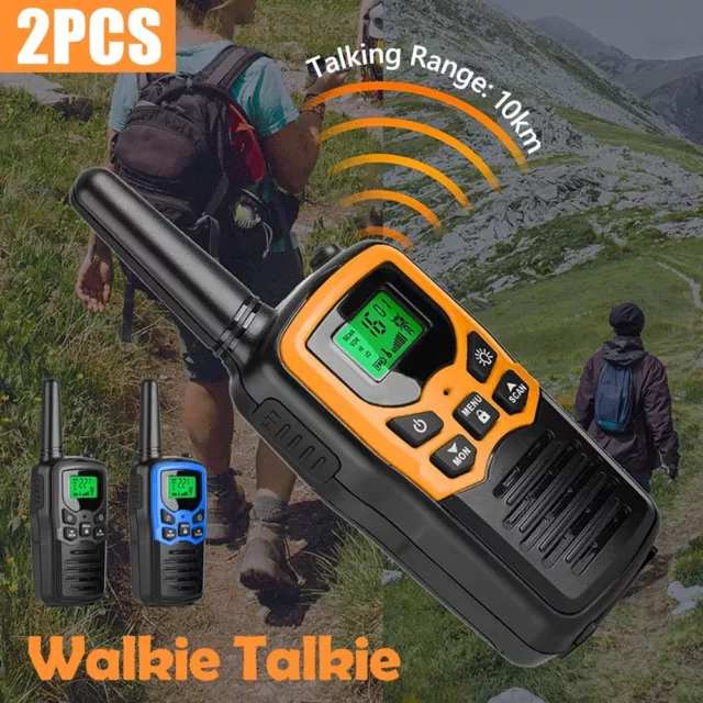 Walkie Talkie 2er-Set UHF Funkgeräte Handfunkgerät Sprechfunkgeräte 5KM 470MHz