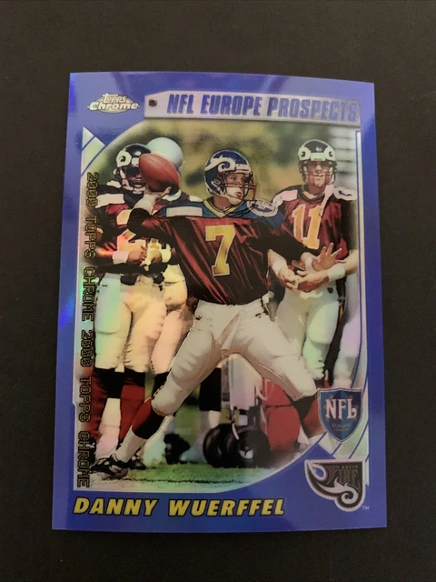 2000 Danny Wuerffel Topps Chrome Card # 216 Refractor. NFL EUROPEAN PROSPECT.