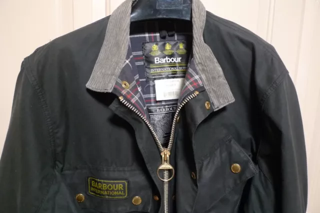 Barbour- A7 International  Suit  Waxed Cotton Jacket -Made @ Uk - 46- Great Cond