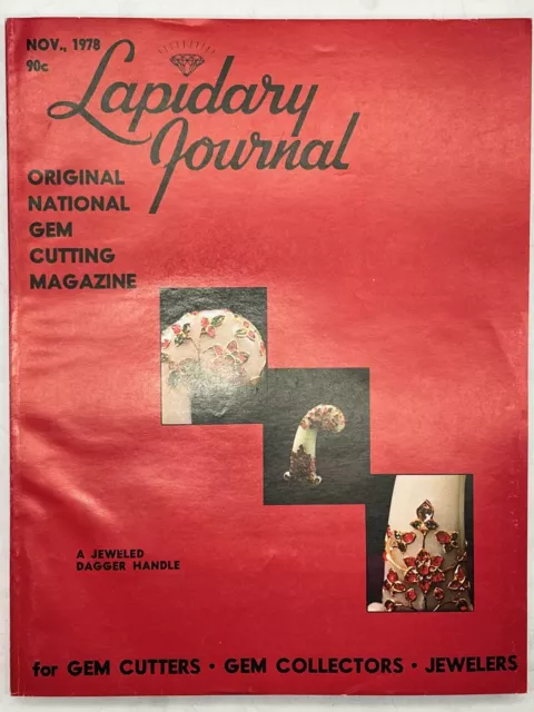 Lapidary Journal Magazine November 1978 A Jeweled Dagger Handle