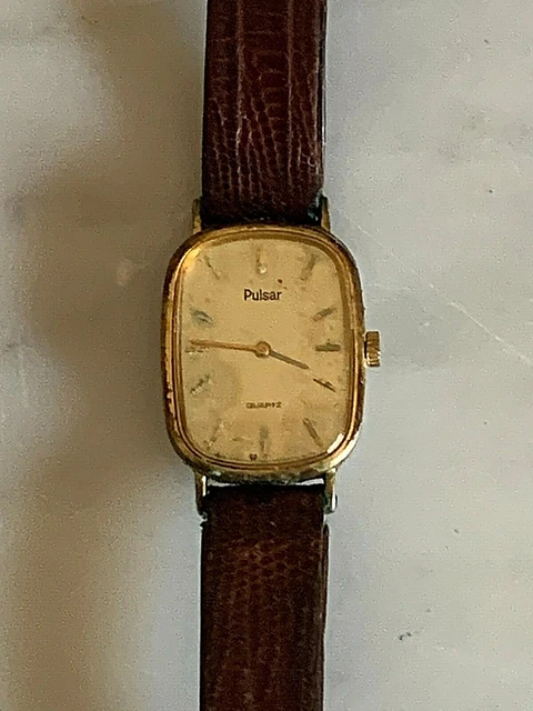 OROLOGIO DA POLSO con cinturino in pelle anni 60 70 Pulsar quartz EUR 100 00 PicClick IT
