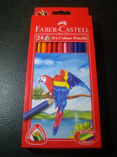 Lápices de colores Faber Castell 24 tonos con oro clásico y plata Lote de...