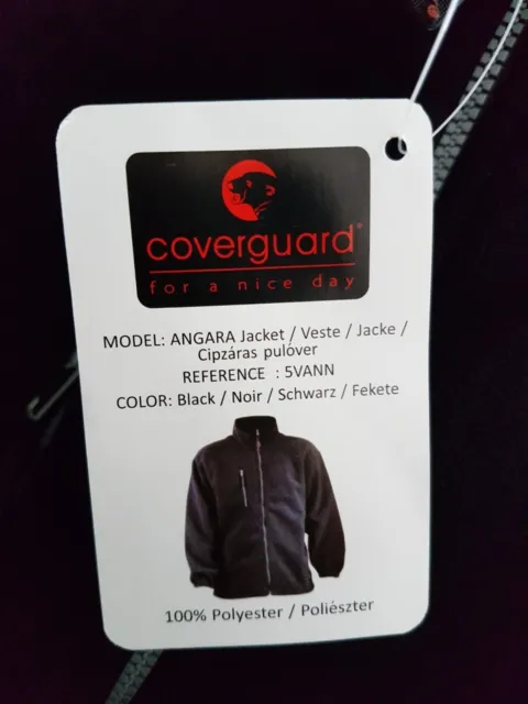Mens Extra Thick Fleece Heavy Duty Winter Work Jacket Black By Coverguard 2