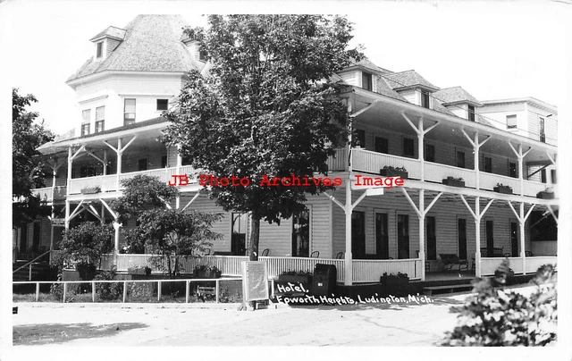 MI, Ludington, Michigan, RPPC, Epworth Heights Hotel, Exterior View, Photo