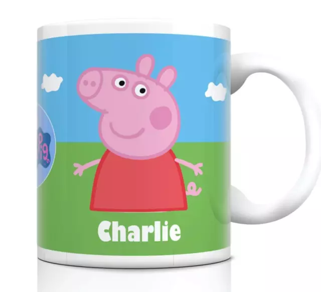 Personalised Peppa Pig Mug - High quality printed white ceramic mug 11oz