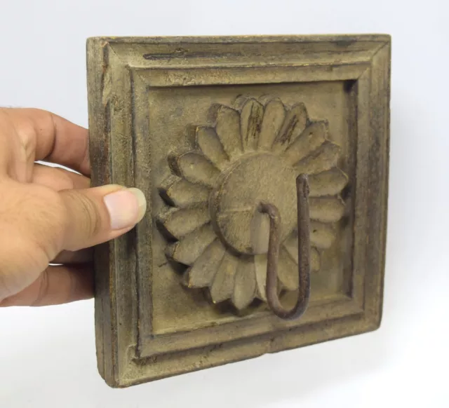 Solid Wood Made Wall Key Towel Hook Hanger Beautiful Handcrafted. i75-107 US