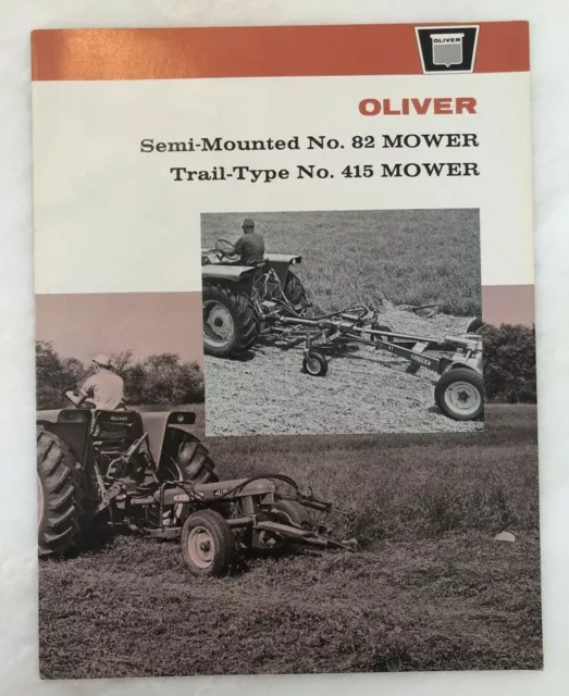 1967 OLIVER MOWER No 82 415 Tractor Brochure Vintage Farm Advertising