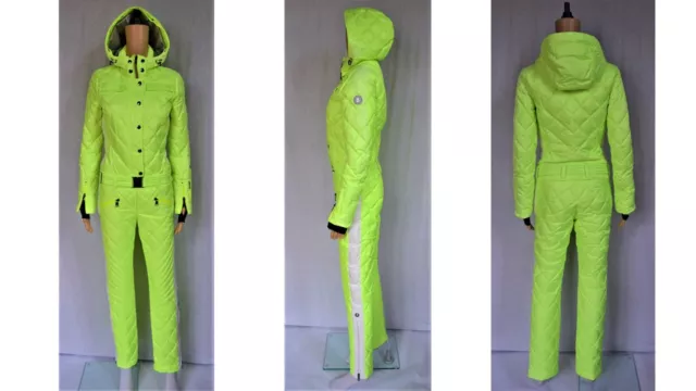 BOGNER DAMEN DAUNEN SKIANZUG OVERALL GRETA NEON UVP 1799 € Gr 36L S NEU 2 WAHL