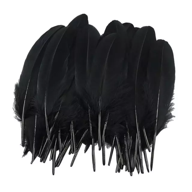 50 Pieces Natural Black Pheasant Chicken Rooster Feathers 12-20cm DIY Decor