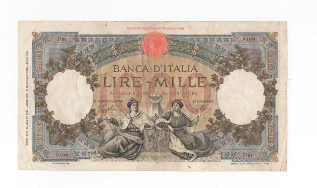 Lire 1.000 Capranesi Repubbliche Marinare Regine Fascio Roma 20/03/1941 Lire 1.000 Capranesi Repubbliche Marinare Regine Fascio Roma 20/03/1941