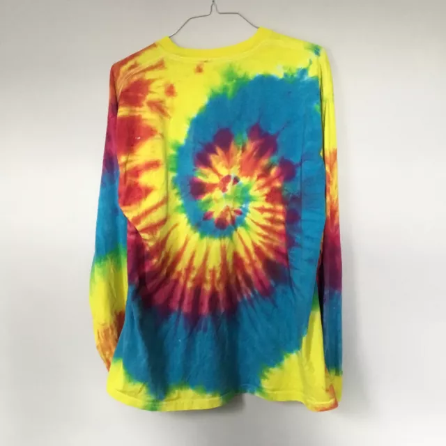 Vintage Peace Frog Tie-dye Psychedelic T-shirt  Large Long Sleeve Single Stitch 2