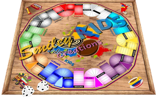 Colombian Parqués 6P 4P / Parcheesi / Parques Colombiano