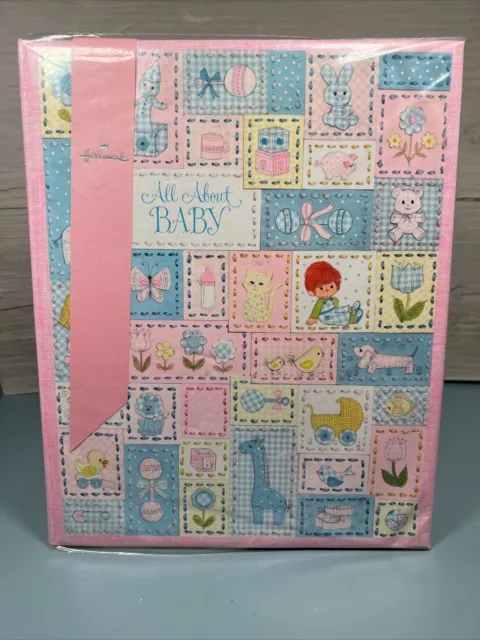 VintageBaby Book Keepsake Hallmark Unisex Boy/Girl Pink Blue NOS Recording Book