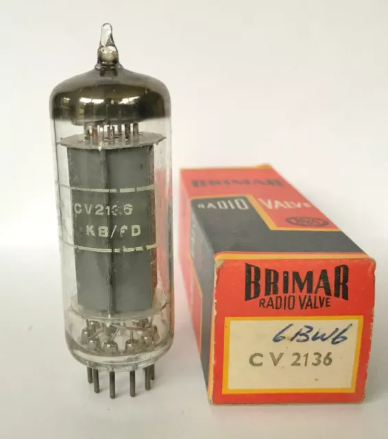 Cv2136  ( = 6Bw6 )  Brimar Nos Vacuum Tube  -   Tested