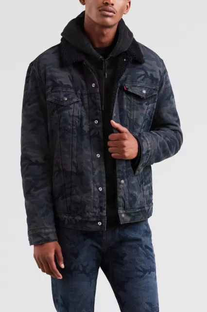 LEVI'S X JUSTIN Timberlake Black Camo Sherpa Trucker Jacket - XXL - Fresh  Leaves EUR 158,82 - PicClick FR