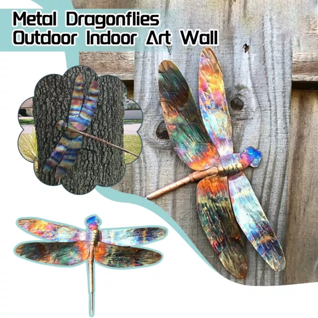 Metal Dragonfly Garden/Home Wall Art Ornament Garden Hanging Decoration Gift