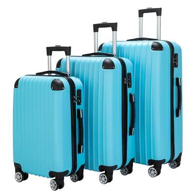 New 3PCS Hardside Nested Spinner Suitcase Organizers Travel Luggage with Lock