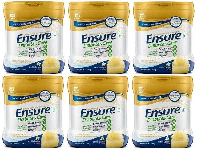 Ensure GLUCERNA-SR polvere di vaniglia 400 GM BARATTOLO (CONFEZIONE DA 6)
