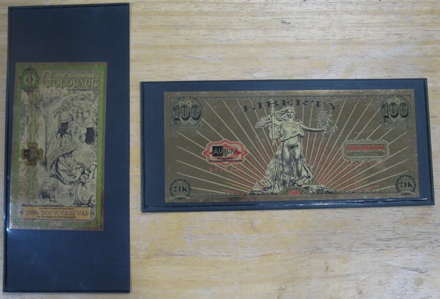 New Hampshire Goldback and 100 mg Liberty Aurum