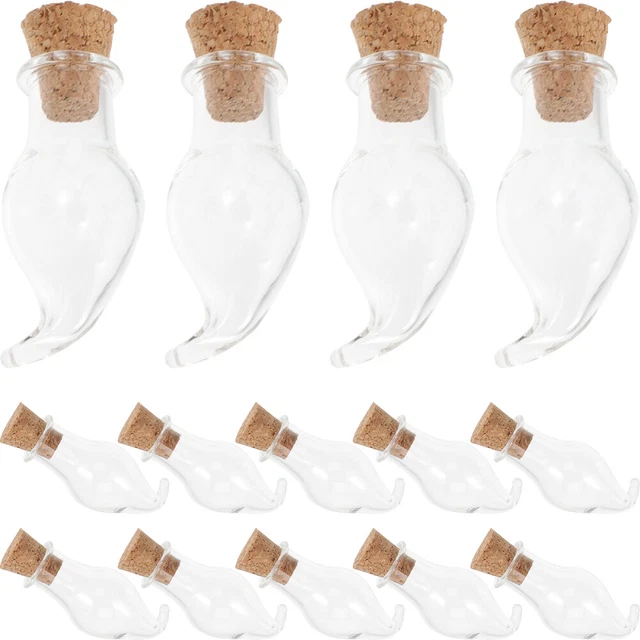 Adornos transparentes de vidrio frasco de hechizo botellas de vidrio accesorios de corcho