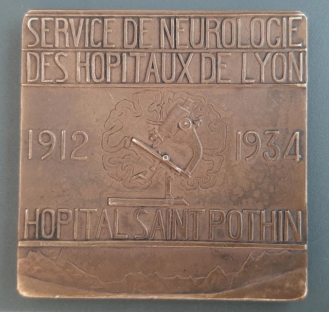 MÉDAILLE MÉDECINE 1934 BERIEL Hopitaux de Lyon Neurologie Bronze par