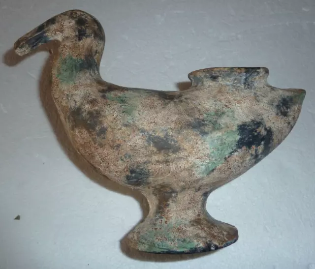 lampe à huile ibis de style égyptien antique en fonte ,souvenir de l'égyptomanie 2