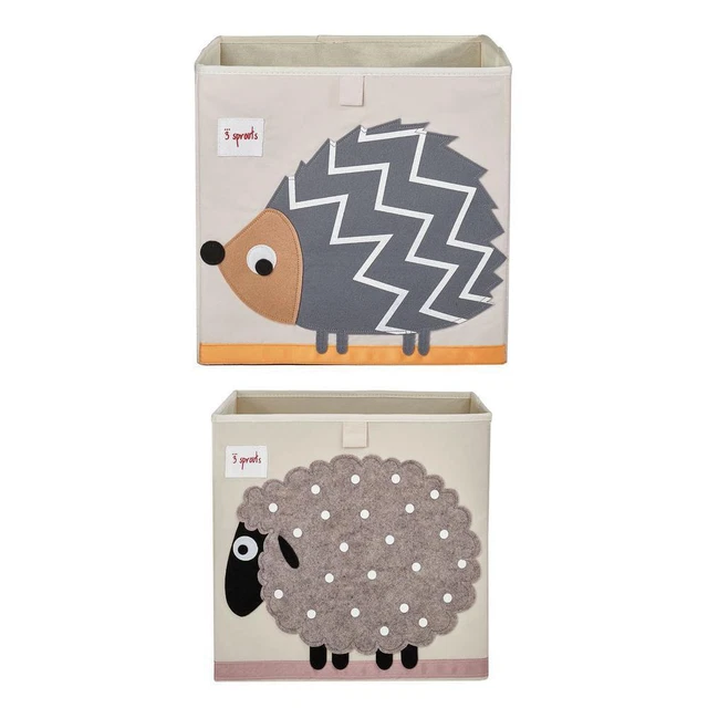 3 Sprouts Kids Storage Cubes 13"x13" Foldable Fabric Storage Box Soft Toy Bins
