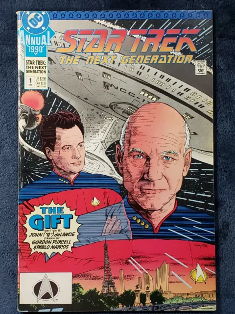 STAR TREK Next Generation Annual #1 1990 DC Comics THE GIFT, VG/VF +
