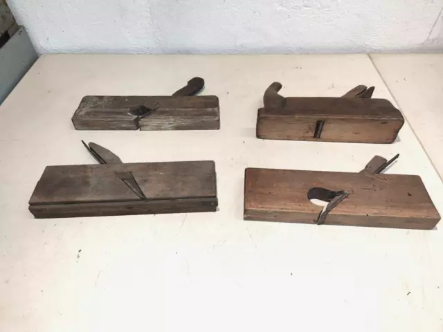 4x alte Holzhobel - scharf - Konvolut Sammlung