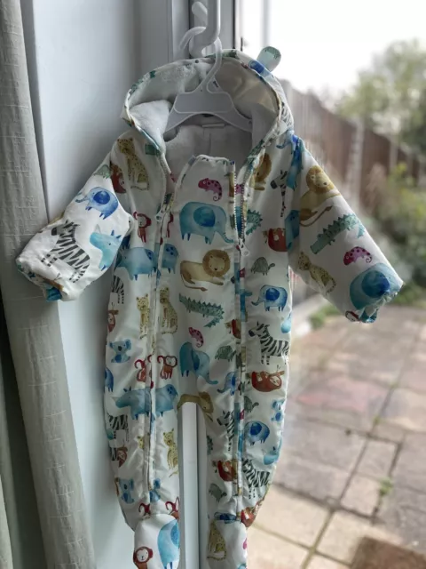 NEXT BABY PRAMSUIT All in one 6 9 months Girls Boys Fleece Great