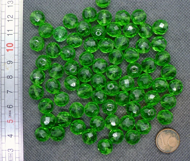 COLLIER 2 RANGS pâte de verre facette de Murano Venise, vintage Bijoux fantaisie EUR 30,00 - FR
