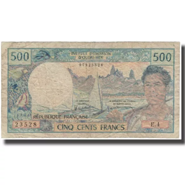 [#633146] Billet, Tahiti, 500 Francs, Undated (1985), KM:25d, TB