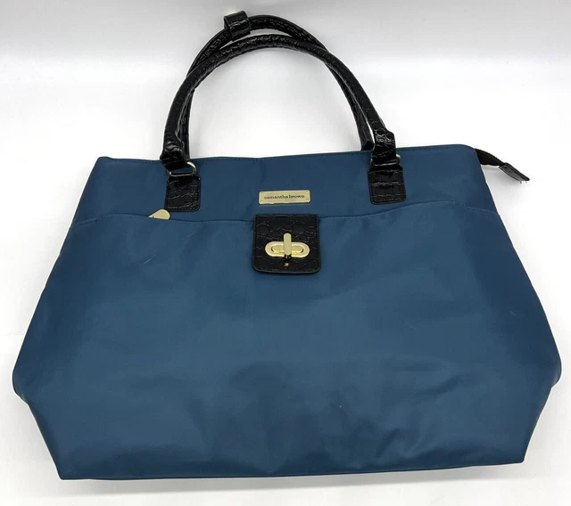 Samantha Brown Large Shoulder / Tote Bag - Black - Luggage Sleeve